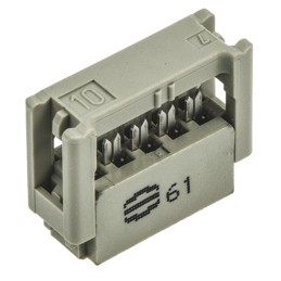 1 pcs - HARTING 10-Way IDC Connector Socket for Cable Mount, 2-Row