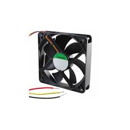 1 pcs : EEC0252B1-000U-G99 - DC Fans Axial Fan, 120x120x25mm, 24VDC, 108.2CFM, 0.28'H2O, 3x Wire, Auto Restart, Tach