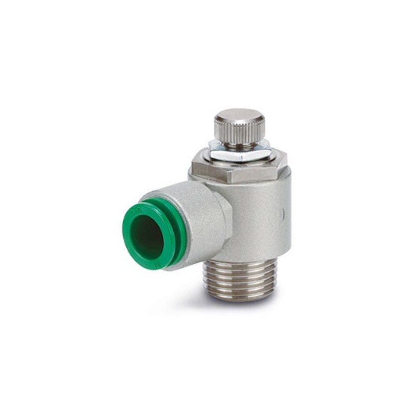 1 pcs - SMC AS Series Threaded Speed Controller, R 3/8 Inlet Port x 8mm Tube Outlet Port