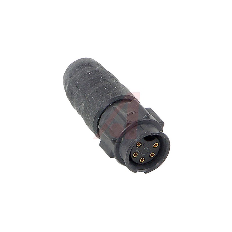 1 pcs - Switchcraft Circular Connector, 5 Contacts, Cable Mount, Plug, Female, IP68, IP69K, EN3 Series