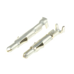 100 pcs - TE Connectivity Universal MATE-N-LOK Series Male Crimp Terminal, 24AWG Min, 18AWG Max