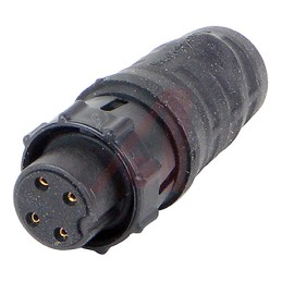 1 pcs - Switchcraft Circular Connector, 4 Contacts, Cable Mount, Plug, Female, IP68, IP69K, EN3 Series