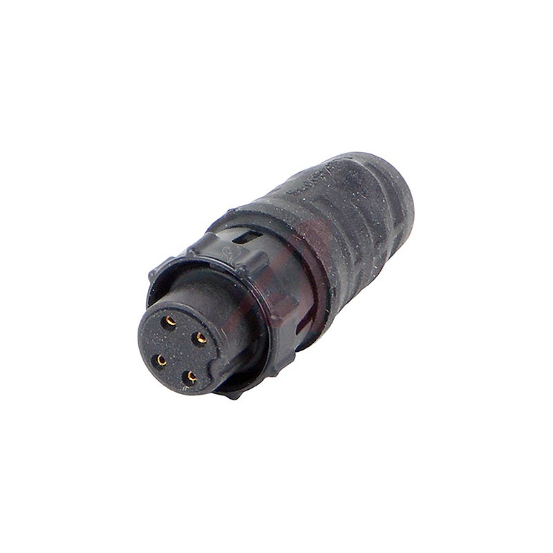 1 pcs - Switchcraft Circular Connector, 4 Contacts, Cable Mount, Plug, Female, IP68, IP69K, EN3 Series