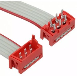1 pcs - TE Connectivity Micro-MaTch Series Flat Ribbon Cable, 6-Way, 1.27mm Pitch, 200.5mm Length, Micro-MaTch IDC to