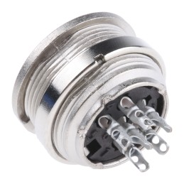 1 pcs - Amphenol, signalmate C091 6 Pole M16 Din Socket, 5.0A, 300 V IP40, Screw On, Panel Mount