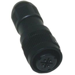 1 pcs - Hirose Circular Connector, 4 Contacts, Cable Mount, Miniature Connector, Plug, Female, IP67, IP68, HR34B Series