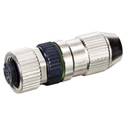 1 pcs - Murrelektronik Circular Connector, 4 Contacts, Cable Mount, M12 Connector, Socket, Male, IP67, 7000 Series