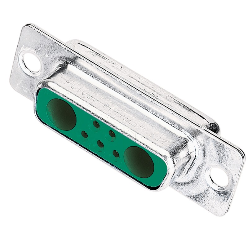 1 pcs - HARTING 7W2 7 Way Panel Mount D-sub Connector Socket, 2.84mm Pitch