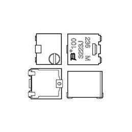 1 pcs : 3223J-1-503E - Trimmer Resistors - SMD 3MM SQ MT CERMET TRIMMER