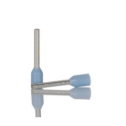 100 pcs - RS PRO Insulated Crimp Bootlace Ferrule, 8mm Pin Length, 1.1mm Pin Diameter, 0.25mm² Wire Size, Blue