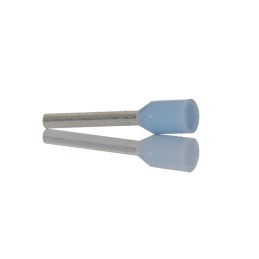 100 pcs - RS PRO Insulated Crimp Bootlace Ferrule, 8mm Pin Length, 1.1mm Pin Diameter, 0.25mm² Wire Size, Blue