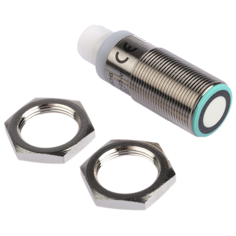 1 pcs - Pepperl + Fuchs Ultrasonic Barrel-Style Proximity Sensor, M18 x 1, 30 - 300 mm Detection, PNP Output, 10