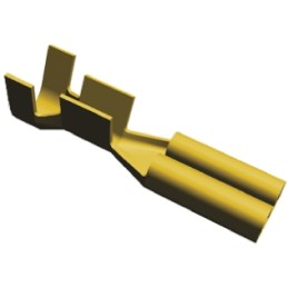 100 pcs - TE Connectivity FASTIN-FASTON .110 Uninsulated Female Spade Connector, Receptacle, 2.79 x 0.51mm Tab Size, 0.5mm² to