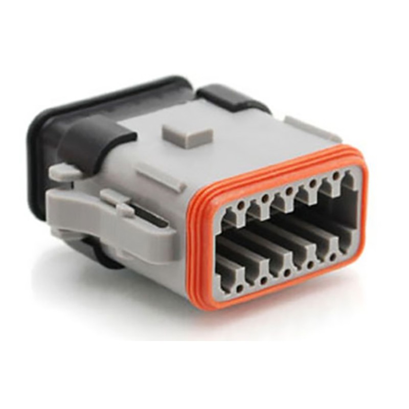 100 pcs - Amphenol Industrial, AT Automotive Connector Plug 12 Way, Crimp Termination