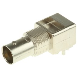 1 pcs - TE Connectivity, jack PCB Mount BNC Connector, 50Ω, Through Hole Termination, Right Angle Body
