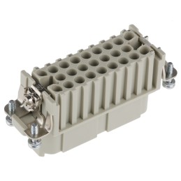 1 pcs - HARTING Heavy Duty Power Connector Insert, 10A, Female, Han D Series, 25 Contacts