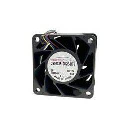 1 pcs : DS0603812U2B-BT0 - DC Fans DC Server Fan, 60x60x38mm, 12VDC, 78.1CFM , 3.36A, 40.32W, 71.5dBA, Ball, 4 Wire