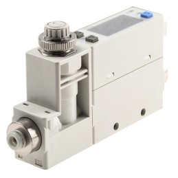 1 pcs - SMC Compact Mount Flow Controller, 0.2 - 10 L/min, PNP Output, 24 V dc, 4 mm Pipe