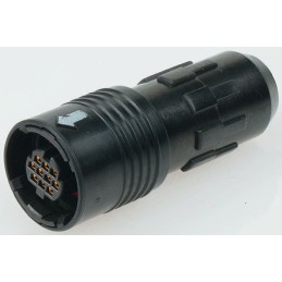 1 pcs - Hirose Circular Connector, 12 Contacts, Cable Mount, Miniature Connector, Plug, Female, IP67, IP68, HR30 Series
