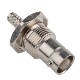 1 pcs - RS PRO, jack Panel Mount BNC Connector, 50Ω, Crimp Termination, Straight Body