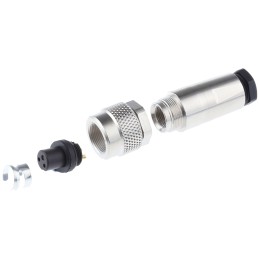 50 pcs - Binder Circular Connector, 2 Contacts, Cable Mount, M9 Connector, Plug, Female, IP67, 712 Series