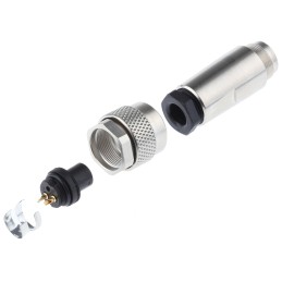 50 pcs - Binder Circular Connector, 2 Contacts, Cable Mount, M9 Connector, Plug, Female, IP67, 712 Series