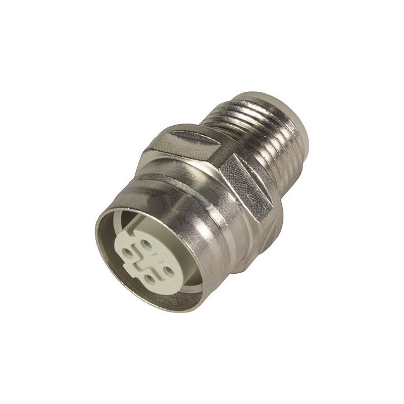 1 pcs - Harting 4 Pole M12 Socket to 4 Pole M12 Plug Adapter