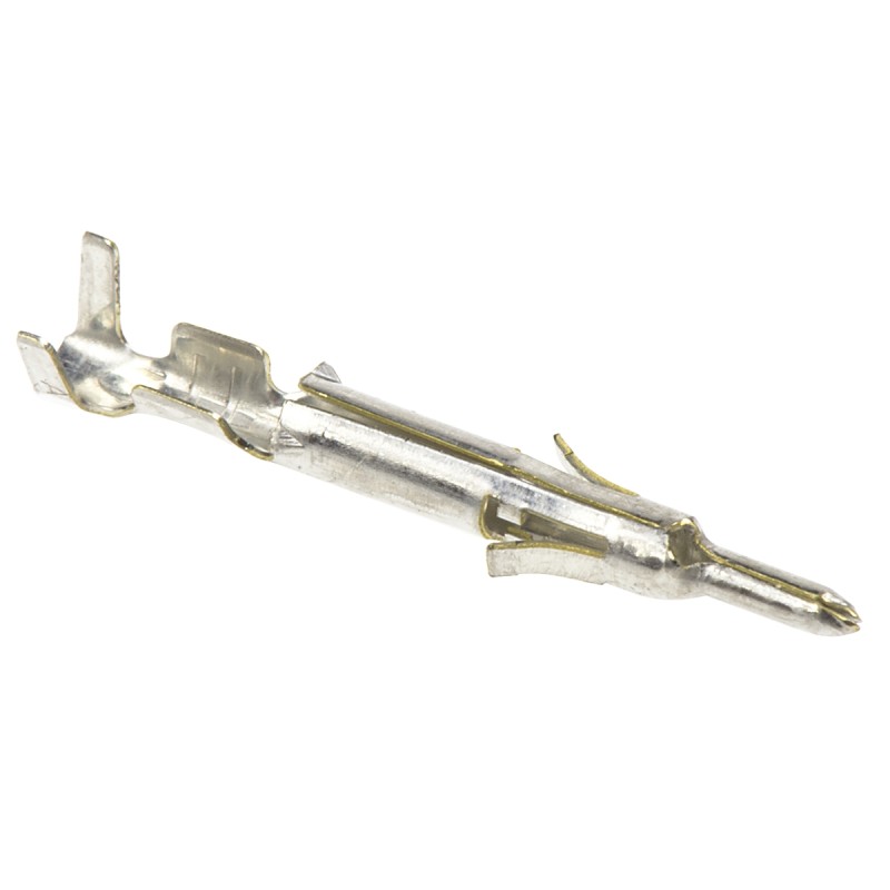 100 pcs - TE Connectivity Mini-Universal MATE-N-LOK Series Male Crimp Terminal, 26AWG Min, 22AWG Max