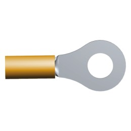 5 pcs - TE Connectivity, DG STRATO-THERM Insulated Ring Terminal, M5 Stud Size, 1mm² to 2.6mm² Wire Size, Orange