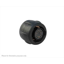 1 pcs - Souriau Circular Connector, 6 Contacts, Cable Mount, Plug, Female, IP68, IP69K, UTS Series