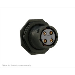 1 pcs - Souriau Circular Connector, 4 Contacts, Panel Mount, Plug, Female, IP68, IP69K, UTS Series