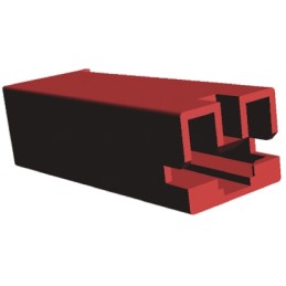 100 pcs - TE Connectivity, Positive Lock .250 Mk II 1 Way Nylon Crimp Terminal Housing, 6.35mm Tab Size, Natural