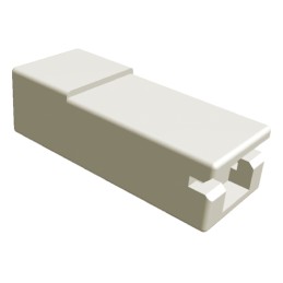 100 pcs - TE Connectivity, FASTIN-FASTON .110 1 Way Nylon 66 Crimp Terminal Housing, 2.79mm Tab Size, Natural