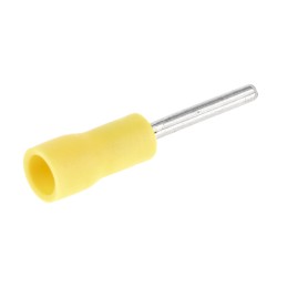 100 pcs - JST, FVPC Insulated Crimp Pin Connector, 0.2mm² to 0.5mm², 26AWG to 22AWG, 1.2mm Pin Diameter, 10mm Pin Length, Yello