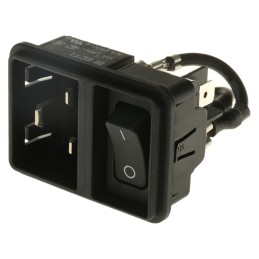 1 pcs - Schurter C20 Snap-In IEC Connector Male, 20A, 250 V