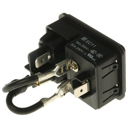 1 pcs - Schurter C20 Snap-In IEC Connector Male, 20A, 250 V