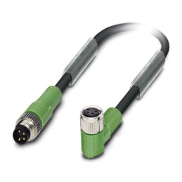 1 pcs - Phoenix Contact Male 4 way M8 to Female 4 way M8 Sensor Actuator Cable, 300mm