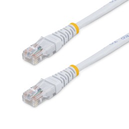 1 pcs - Startech Cat5e Straight Male RJ45 to Straight Male RJ45 Ethernet Cable, U/UTP, White PVC Sheath, 15m, CMG Rated