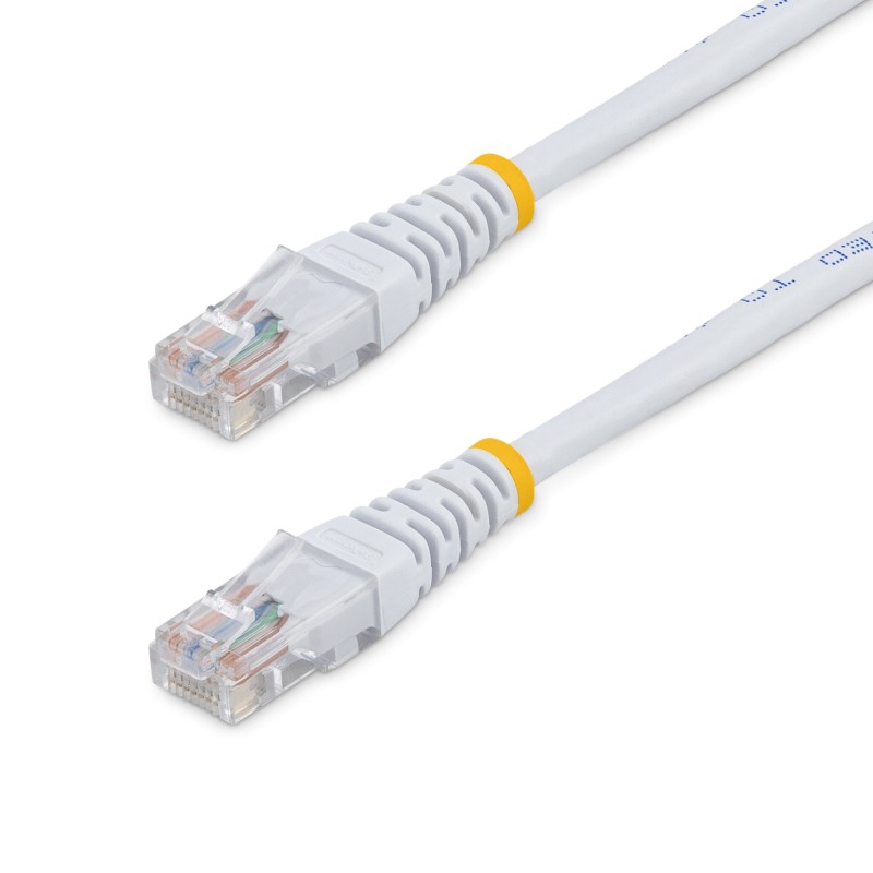 1 pcs - Startech Cat5e Straight Male RJ45 to Straight Male RJ45 Ethernet Cable, U/UTP, White PVC Sheath, 15m, CMG Rated