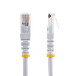 1 pcs - Startech Cat5e Straight Male RJ45 to Straight Male RJ45 Ethernet Cable, U/UTP, White PVC Sheath, 15m, CMG Rated