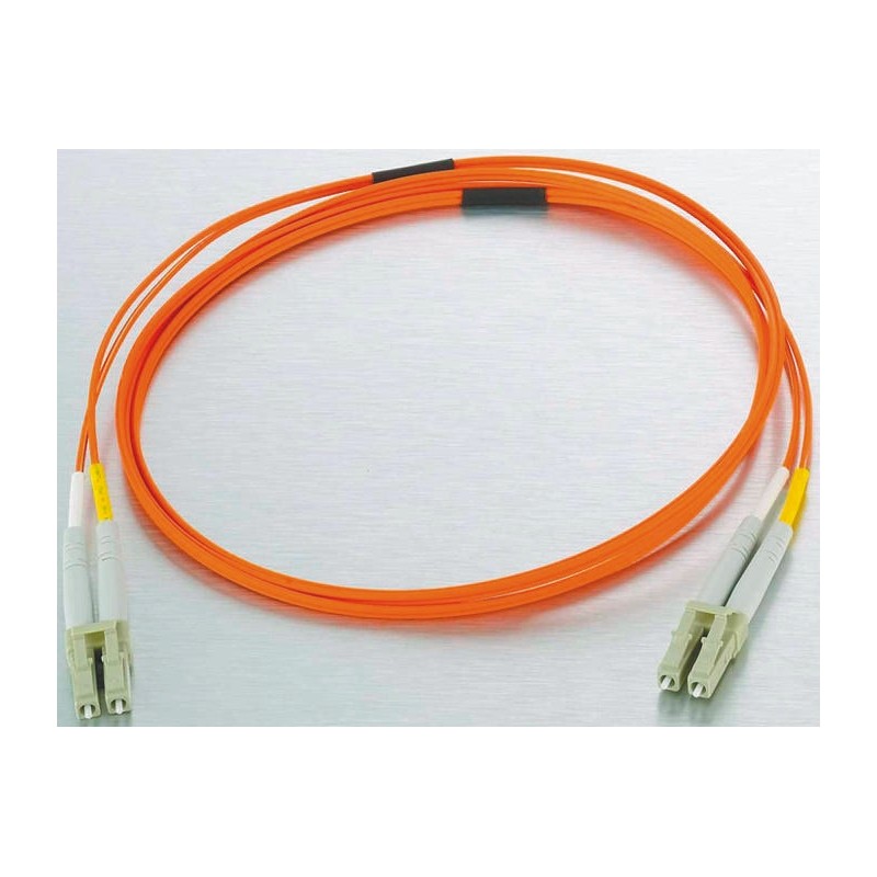 1 pcs - RS PRO LC to LC Duplex Multi Mode OM1 Fibre Optic Cable, 62.5/125μm, Orange, 3m