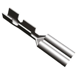 100 pcs - TE Connectivity FASTON .110 Uninsulated Female Spade Connector, Receptacle, 2.79 x 0.51mm Tab Size, 0.2mm² to 0.4mm²