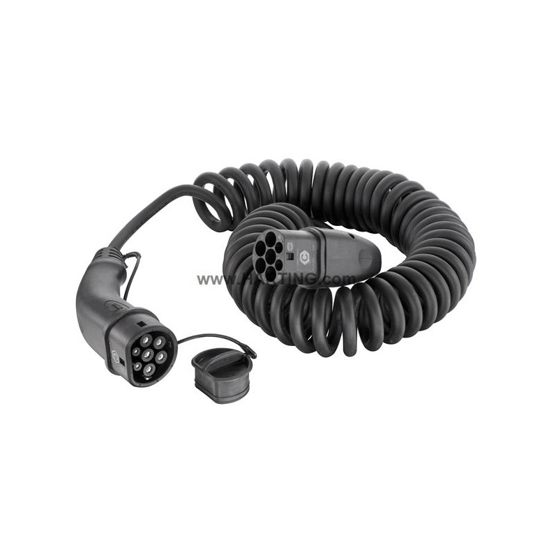 2 pcs - HARTING 20 A Mode 3, Type 2 to Type 2, EV Charging Cable 5m