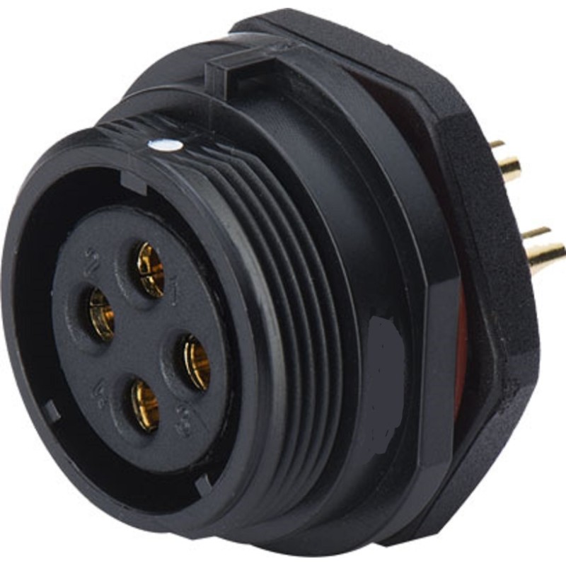 1 pcs - RS PRO Circular Connector, 2 Contacts, Panel Mount, Socket, Female, IP68