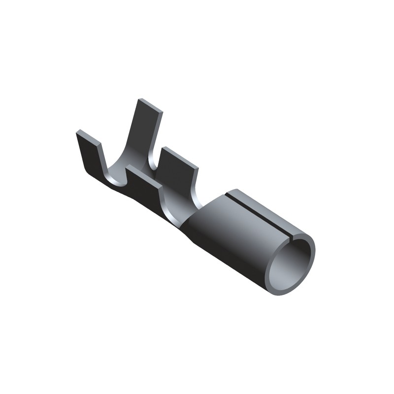 100 pcs - TE Connectivity, 170003 Uninsulated Male Crimp Bullet Connector, 0.5mm² to 2.27mm², 20AWG to 14AWG, 5mm Bullet diame