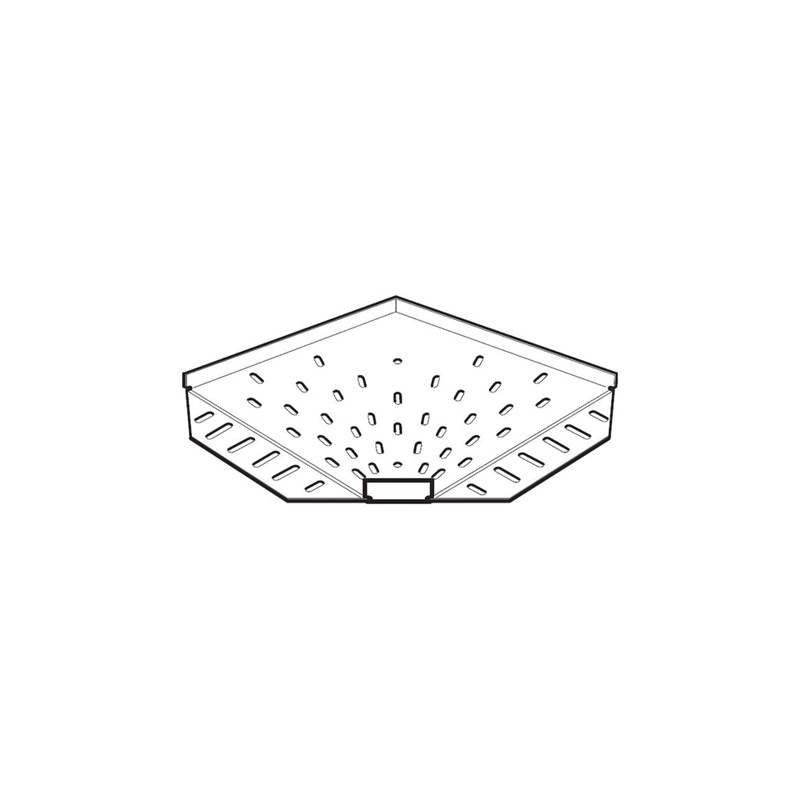 2 pcs - Legrand Light Duty 90° Flat Bend Pre-Galvanised Steel Cable Tray Accessory, 75 mm Width, 12mm Depth