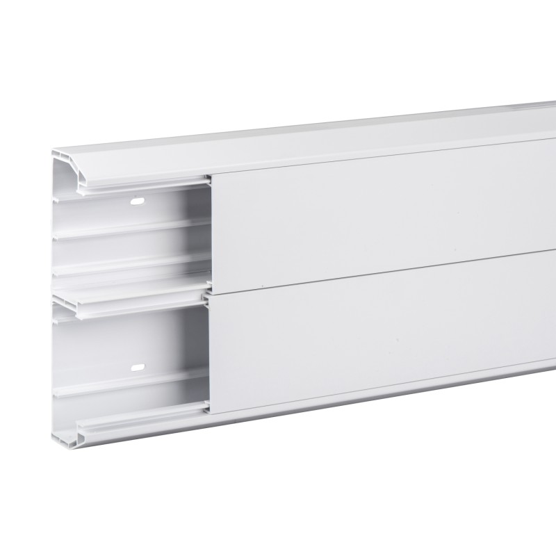 2 pcs - Schneider Electric EP White Dado Trunking - Closed Slot, W210 mm x D52mm, L3m, uPVC