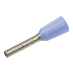 100 pcs - JST, FTR Insulated Crimp Bootlace Ferrule, 8mm Pin Length, 1.2mm Pin Diameter, 0.75mm² Wire Size, Blue
