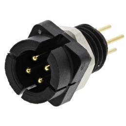 50 pcs - Binder Circular Connector, 4 Contacts, Panel Mount, Subminiature Connector, Socket, Male, IP40, 709 Series