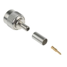 1 pcs - Radiall, Plug Cable Mount TNC Connector, 50Ω, Crimp Termination, Straight Body